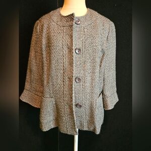 Coldwater Creek Charcoal Textured Jacket